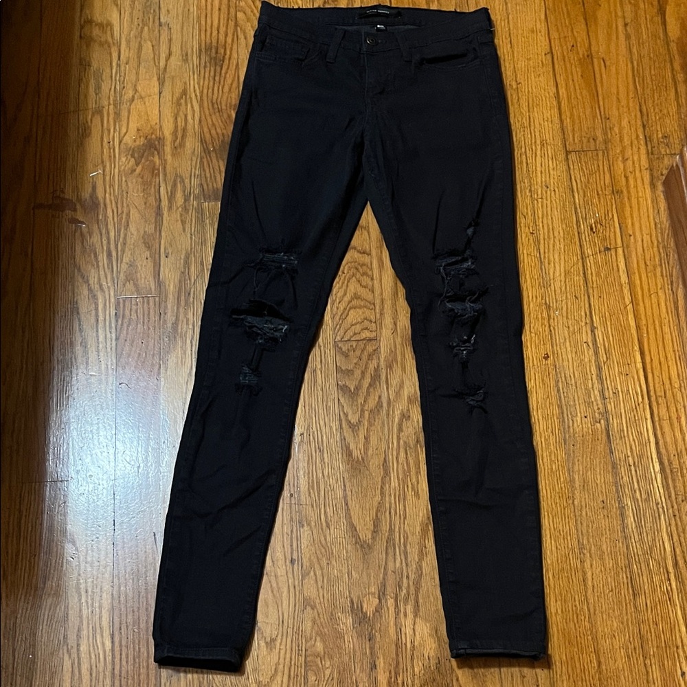 Flying Monkey Black Distressed Women's Jeans Size 26 - Picture 4 of 9